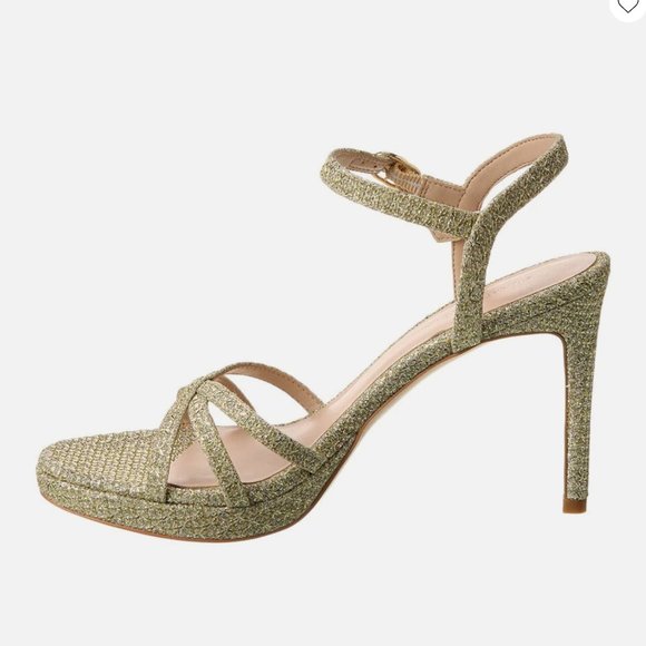 STUART WEITZMAN | NEW IN BOX | STARLA 80 SANDAL | METALLIC – PLATINUM | SZ 7 - Picture 2 of 10